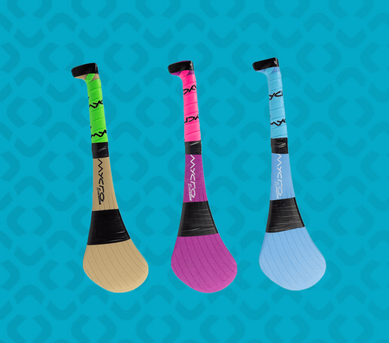Mycro Evolution Brown, Blue & Purple Hurley – Carbon Fibre Hurling Stick | Sizes 20”–36”