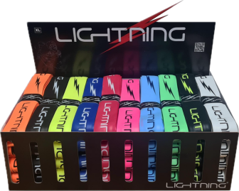 XL lightning  grips, Box of hurling grips, Hurling grips, orange grip, black grip, yellow grip, blue grip, red grip, pink grip, blue grip, green grip, black/Flo yellow grip, grey grip